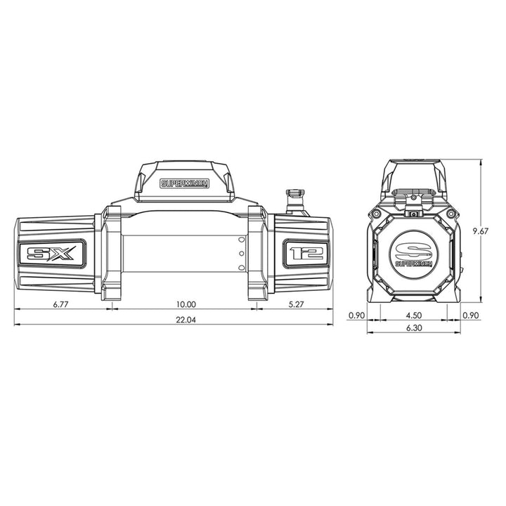 Superwinch SX12SR Winch with Synthetic Rope